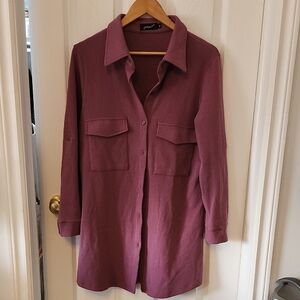 Purple Button-Up Shirt/Shacket